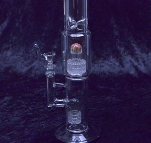 16" Crystal Glass Brand One Perc Glass Water Bong Pipe