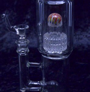 16" Crystal Glass Brand One Perc Glass Water Bong Pipe