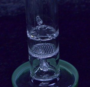 17" Clear Honeycomb Glass Water Bong Pipe