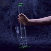 17" Clear Honeycomb Glass Water Bong Pipe