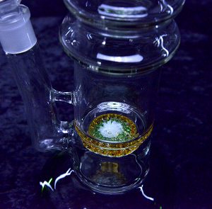 19" Color Honeycomb Tower Design Glass Water Bong Pipe Rig