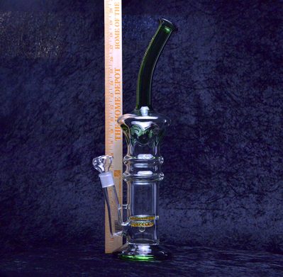 19" Color Honeycomb Tower Design Glass Water Bong Pipe Rig