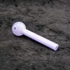 4" Glass oil burner pipe Fancy milk purple jade color