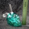 Green Large Glass Skull Oil Burner Bubbler Water Smoking Bong