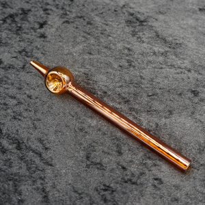 Thick Glass Honey Straw 6.5 inches