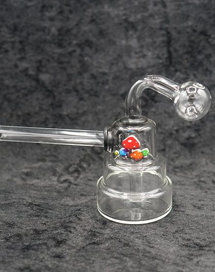 Glass Tower Body Oil Burner Bubbler With Paint Design