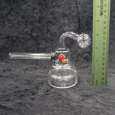 Glass Tower Body Oil Burner Bubbler With Paint Design