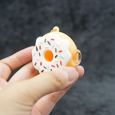 Silicone Donut Keychain Pipe