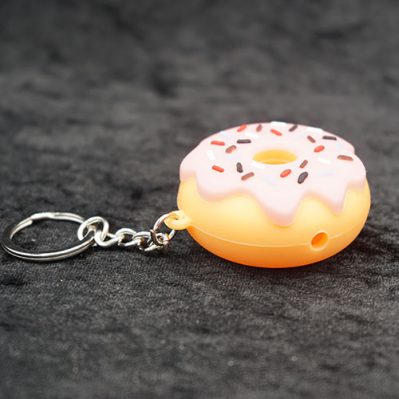 Silicone Donut Keychain Pipe