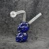Double Skull Green Or Blue Color Oil Burner Bubbler