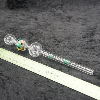 Fancy Design Triple Bubbles Oil Burner Glass Pipe
