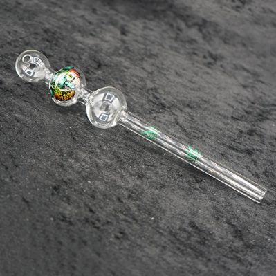 Fancy Design Triple Bubbles Oil Burner Glass Pipe