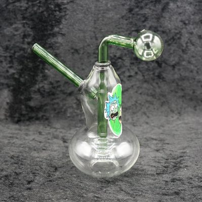 Glass Color Neck Bubbler With Painting Design