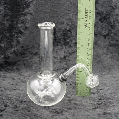 Clear Classic Glass Oil Burner Bubbler Pipe