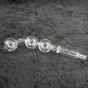 Triple Bubble Oil Burner Glass Pipe With Filter 7 inches