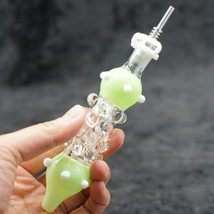 Fancy Color Dot Design Nectar Collector Glass 6 inches 10mm