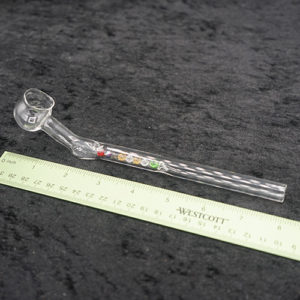 Oil Burner Pipe Glass Color Bead Inner Design w Dabber