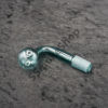 Glass Teal Color Bent Oil Burner 14mm