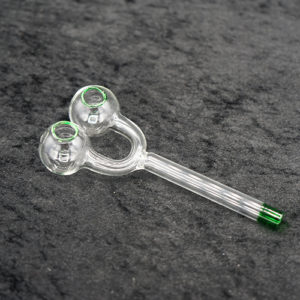 Color Edge Slingshot Dual Oil Burner Glass Pipe 5 inches