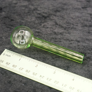 Glass Light Green Oil Burner Pipe 4 inches