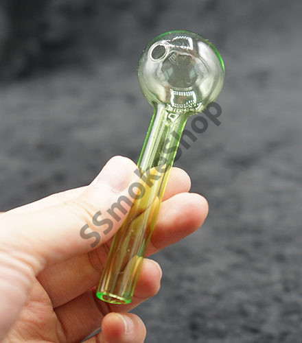 Glass Light Green Oil Burner Pipe 4 inches