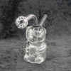 Oil Burner Bubbler Bear Design Clear Glass 6 inches