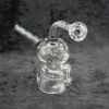 Oil Burner Bubbler Bear Design Clear Glass 6 inches