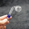Bent Oil Burner Color Bubble Stem Glass Pipe 5.5 inches