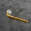 Bent Oil Burner Glass Pipe Color Stem 5 inches