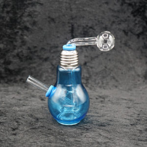 Mini 5 inches Bulb Oil Burner Bubbler Glass Pipe Color