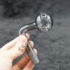 Bent Oil Burner Glass Pipe Gray 14mm