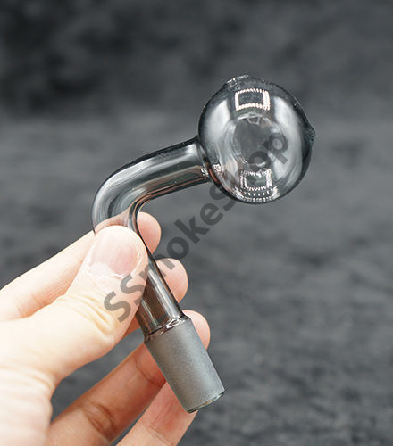 Bent Oil Burner Glass Pipe Gray 14mm
