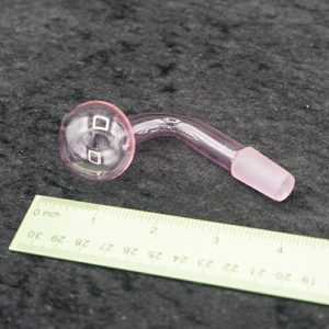 Bent Oil Burner Glass Pink Pipe 14mm