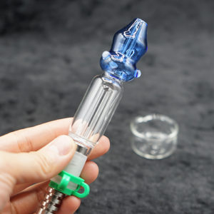Blue End Glass Nectar Collector 14mm 7inches