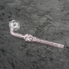 Color Tube Oil Burner Glass Pipe Skull Bent Design 6 inches