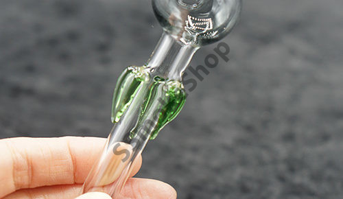 Color Side Leaf Fancy Oil Burner Glass Pipe 5 inches