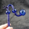 Water Dog Glass Oil Burner Pipe Color with Feet 7 inches