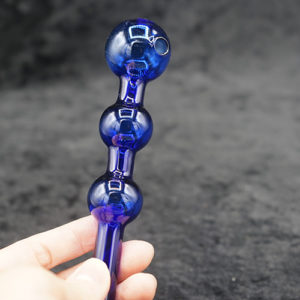 Triple Bubble Color Glass Oil Burner Pipe 6 inches