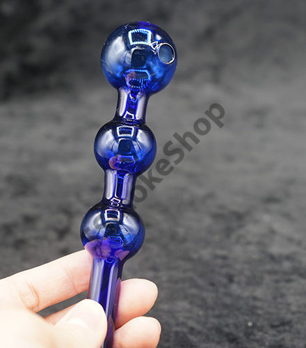 Triple Bubble Color Glass Oil Burner Pipe 6 inches