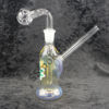 Color Change Glass Oil Burner Bubbler Pipe Design 9 inches