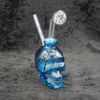 Oil Burner Bubbler Glass Pipe Color Skull 6 inches