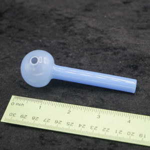 Milk Blue Color Oil Burner Glass Pipe 4 inches