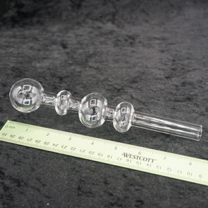 Four Bubble Glass Oil Burner Clear 8 inches
