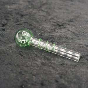 Color Head Coil Stem Oil Burner Glass Pipe 4 inches