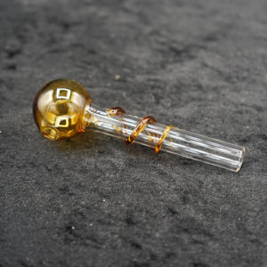 Color Head Coil Stem Oil Burner Glass Pipe 4 inches