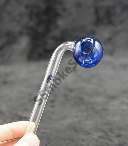 Bent Color Head Side Oil Burner Glass Pipe 6 inches