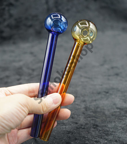 Amber and Blue Color Oil Burner Glass Pipe Set 6 inches