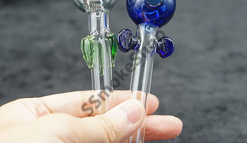 Blue and Green Color Dot Glass Oil Burner Set