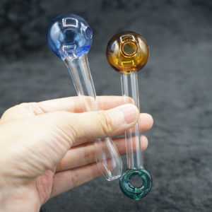 Blue and Amber Color Thick Glass Oil Burner Glass Pipe Set