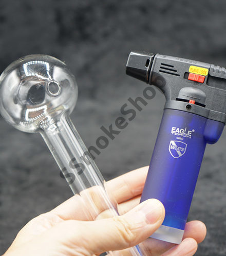 Glass Oil Burner Pipe Jumbo Size with Torch Lighter Set